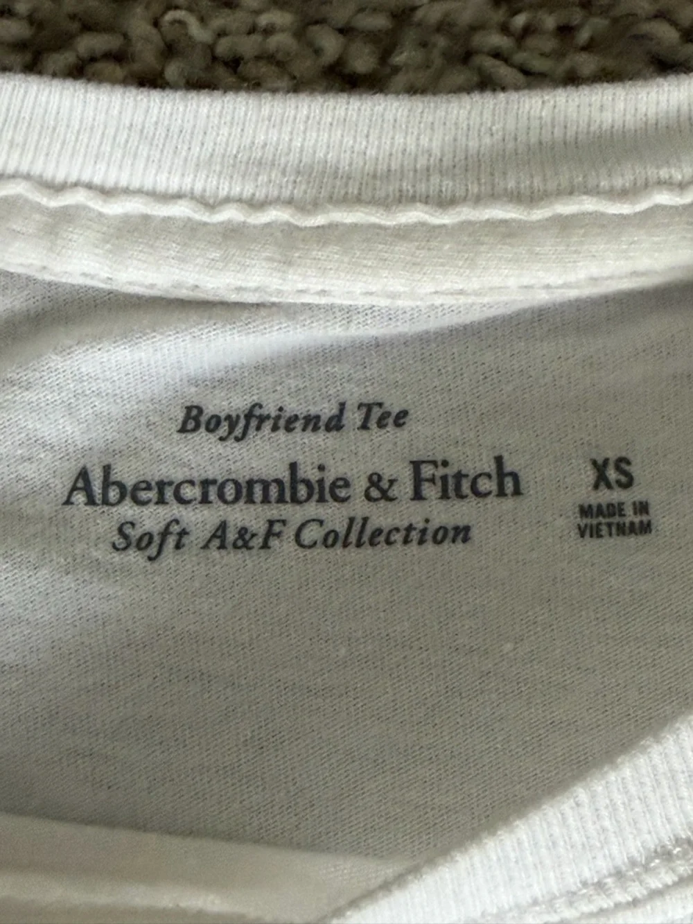 Abercrombie Soft AF White Cotton Boyfriend Tee LA Los Angeles Lacrosse Size XS - Picture 2 of 3